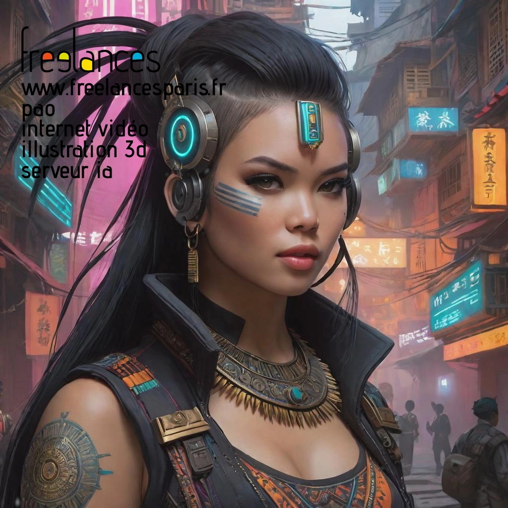 Pao mise en page internet vidéo illustration 3d serveur IA générative AI freelance paris studio de création magazines pi99k0t0